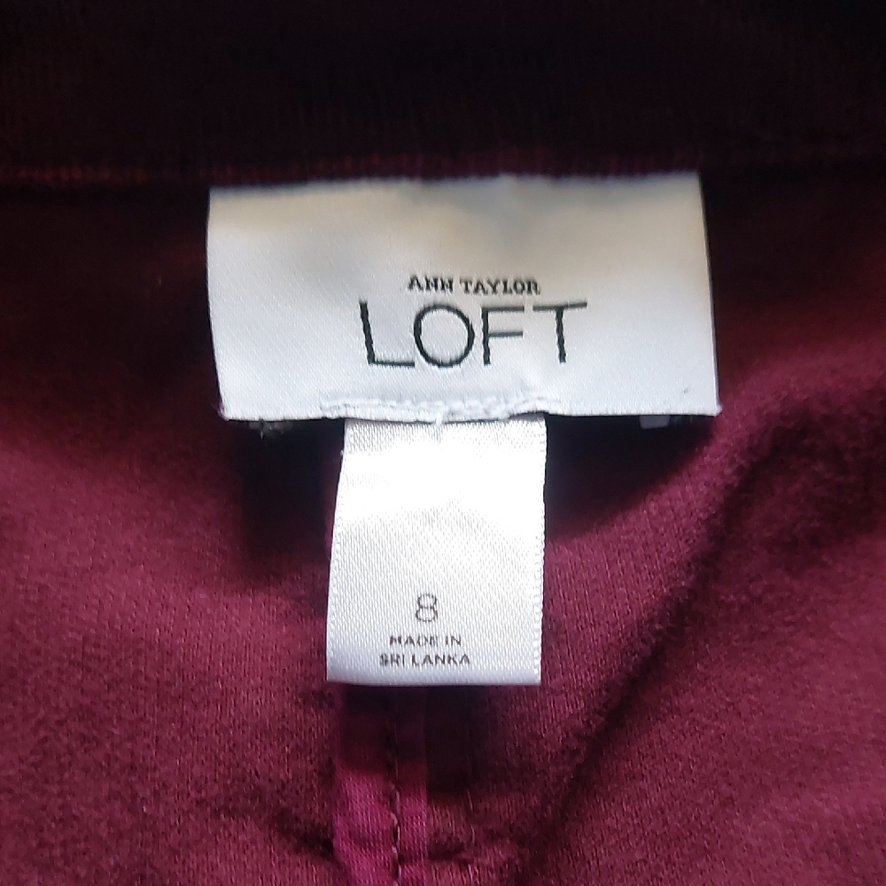 LOFT‎  Women's Burgundy Jacket  Size 8 - Picture 9 of 10